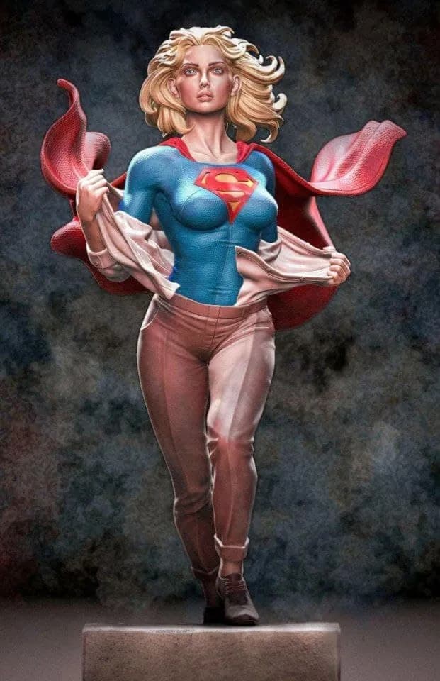 STL - Supergirl Figura 3D para Impresión render 2