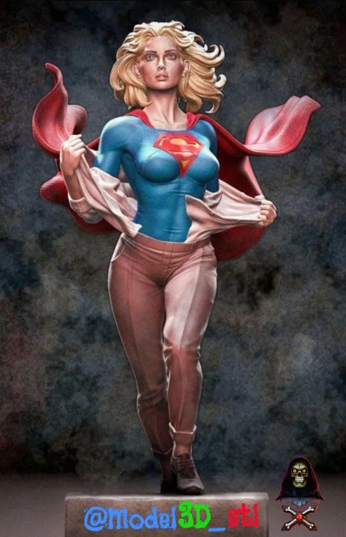 STL - Supergirl Figura 3D para Impresión render 3