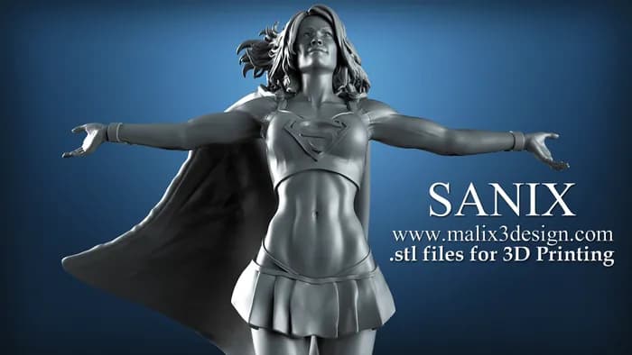 STL - supergirl sanix render 2