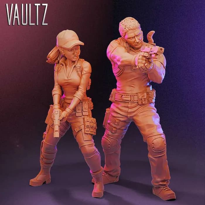 STL - Supervivientes post apocalípticos de Vaultz render 3