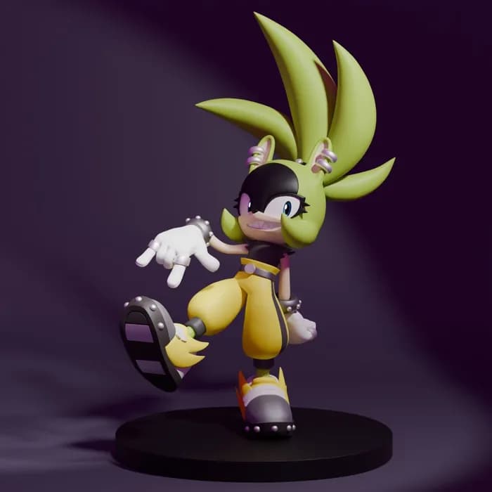STL - surge the tenrec sonic the hedgehog render 1