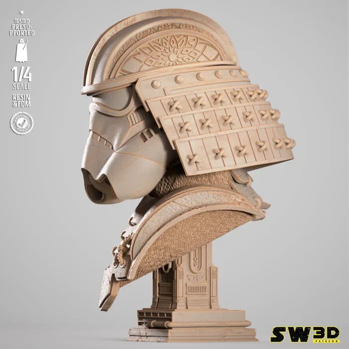STL - sw3d stormtrooper samurai portrait bust x render 4