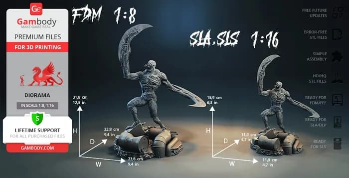 STL - symbiote riot diaroma part 2 gambody render 2