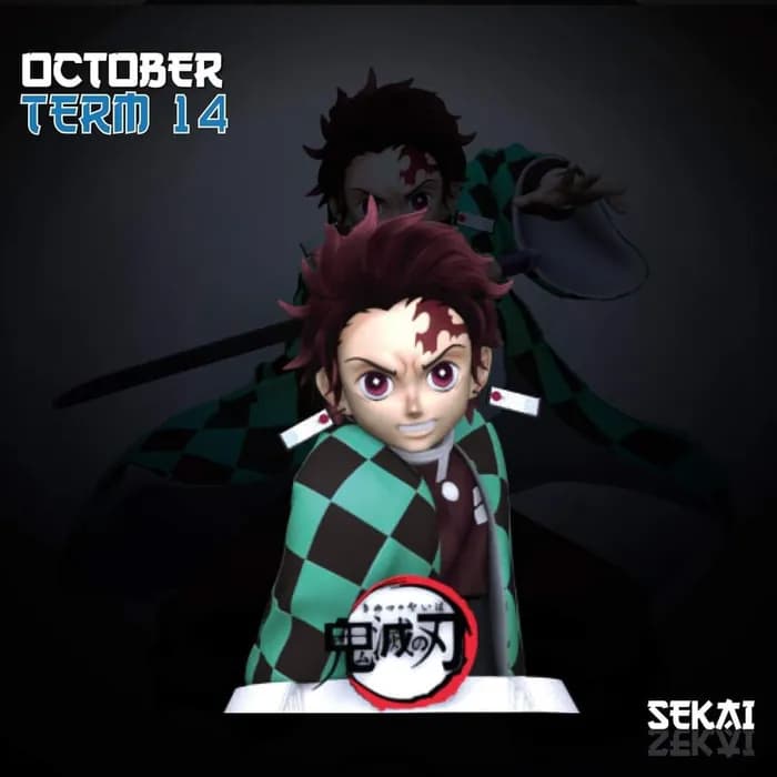 STL - tanjiro sculpture sekai 3d models 16 5 cm 19 parts x render 2