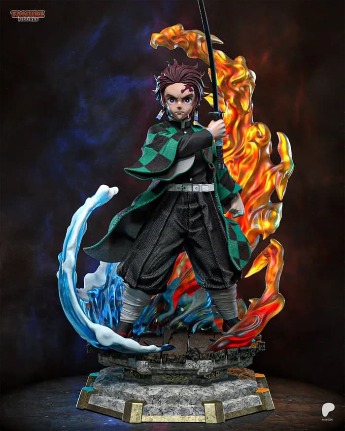 STL - tanuki figures tanjiro fullsize render 2