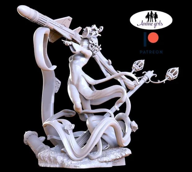 STL - tatsumaki diorama render 2