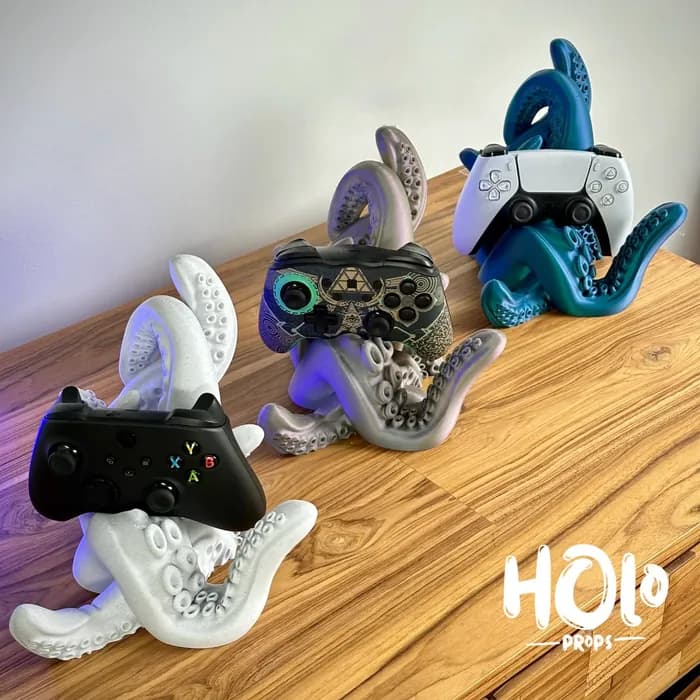 STL - tentacle controller stand holoprops stl render 1