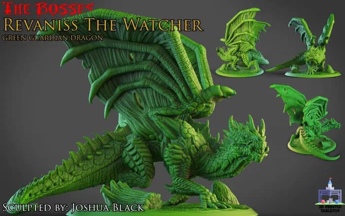 STL - the bosses revaniss the watcher, green guardian render 1