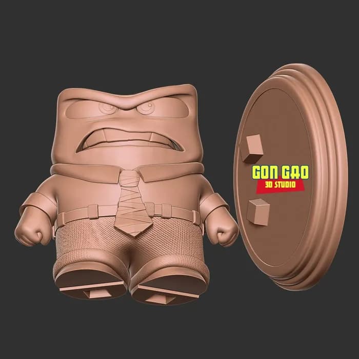 STL - the rage of anger inside out 2 fanart render 2