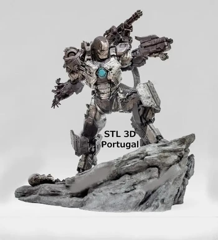 STL - the war machine marvel stl 3d portugal render 1