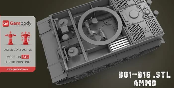 STL - tiger i tank gambody render 2