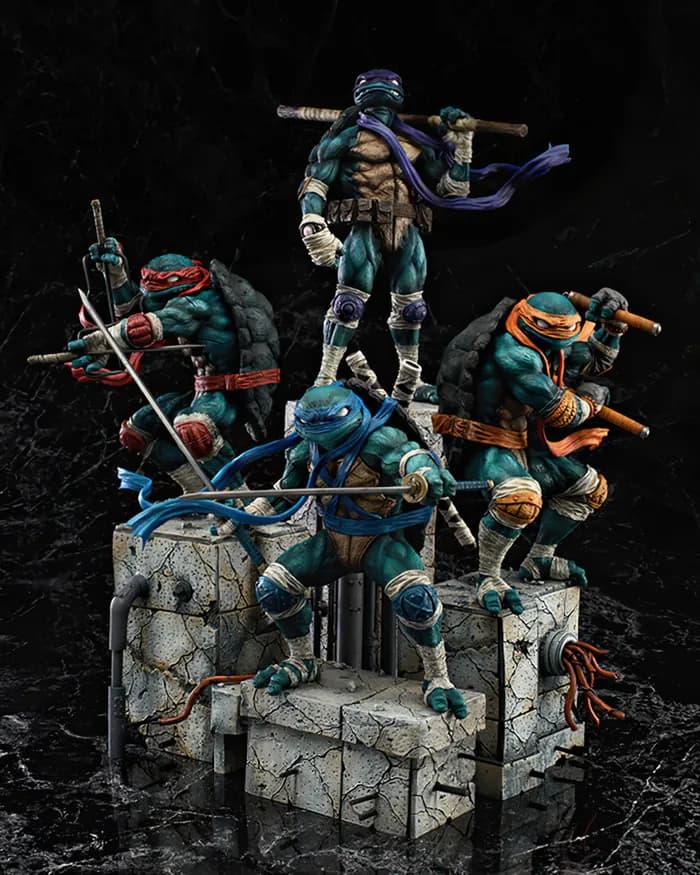 STL - tmnt teenage mutant ninja turtle diaroma render 1