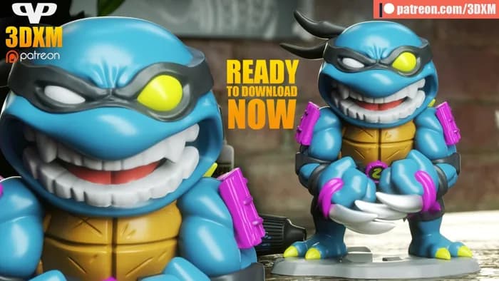 STL - tortuga ninja render 2