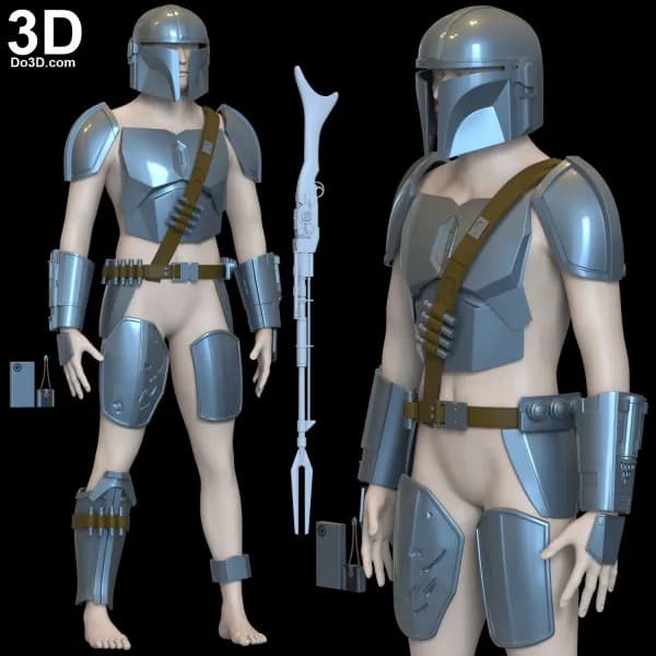 STL - Traje beskar mandaloriano render 2