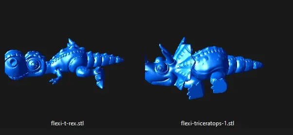 STL - Triceratops flexible para imprimir en 3D render 1