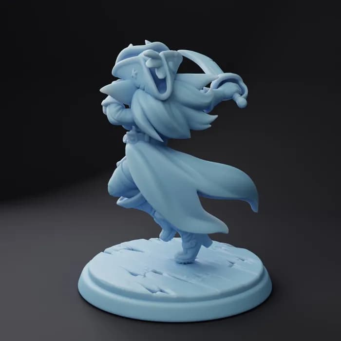 STL - twin goddess miniatures bonnie quarkstealer goblin space pirate render 2