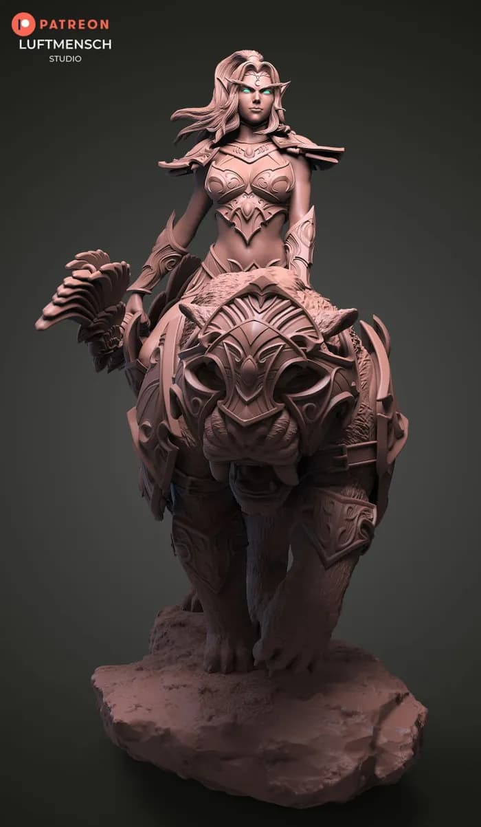STL - tyrande and ashalah render 2