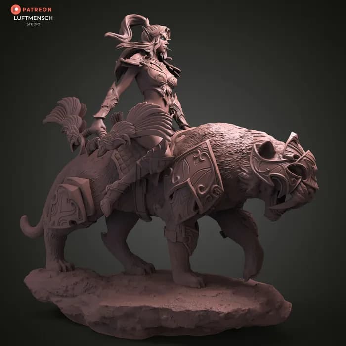 STL - tyrande and ashalah render 3