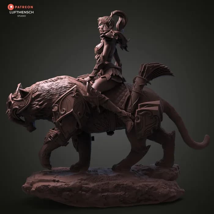 STL - tyrande and ashalah render 4