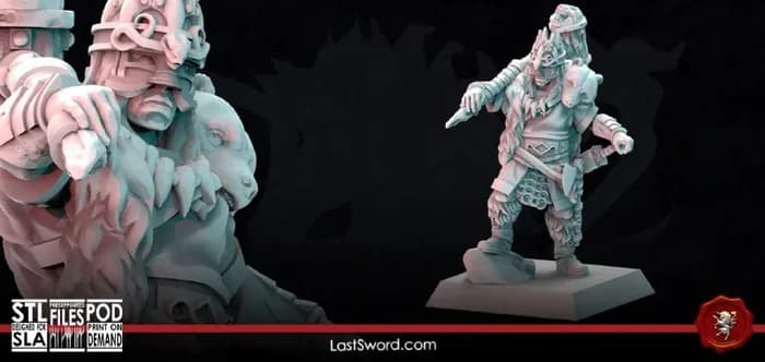 STL - ulfhed thorgrimson señor de la guerra from last sword render 1