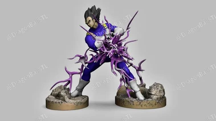 STL - Vegeta Ataque de Dragon Ball Super render 1