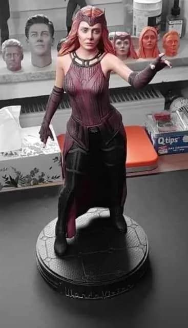 STL - wanda scarlet witch marvel model files render 1