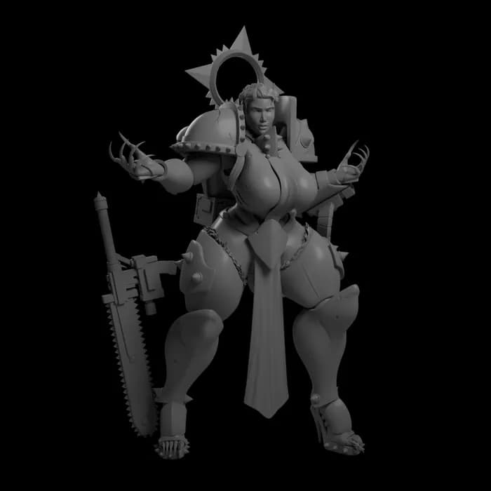 STL - warmaster female render 4