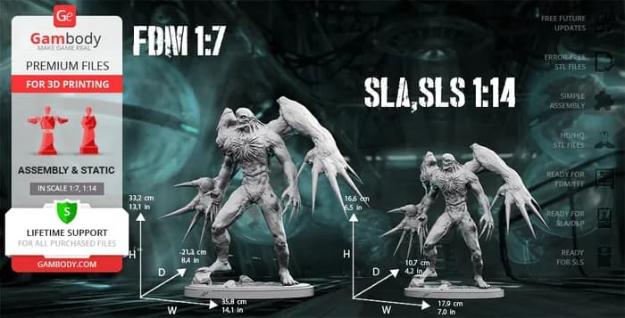 STL - william birkin monster 3d printing figurine render 3