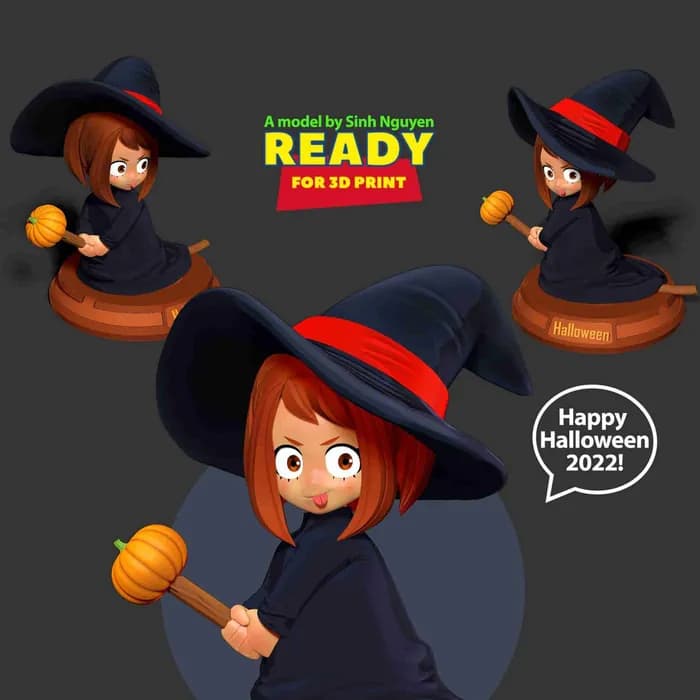 STL - witch chibi render 2