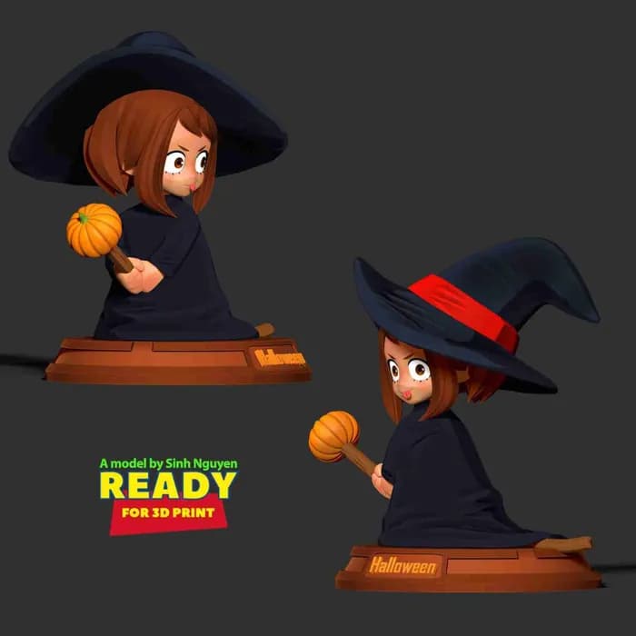 STL - witch chibi render 5