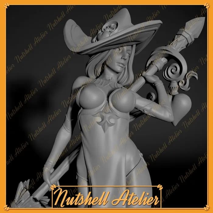 STL - witch + sfw + nsfw nutshell atelier render 3