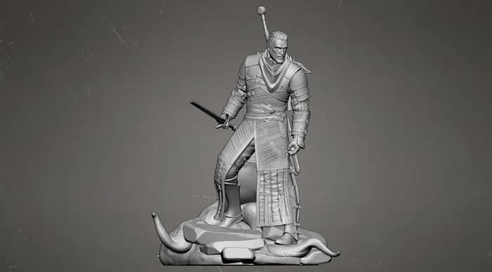STL - witcher bear school 3d print model render 2