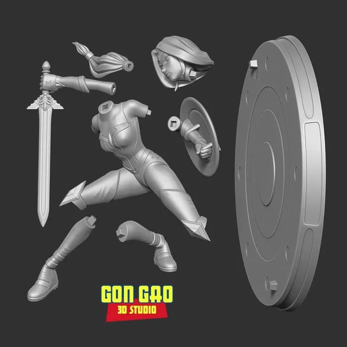 STL - wonder woman render 3