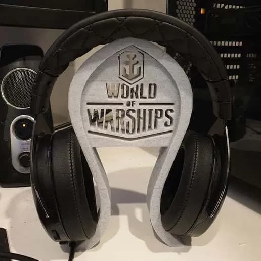 STL - world of warcraft headphones stand render 1