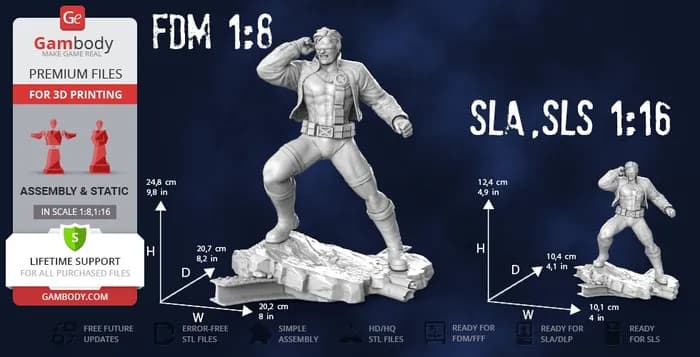 STL - x men cyclops gambody render 2