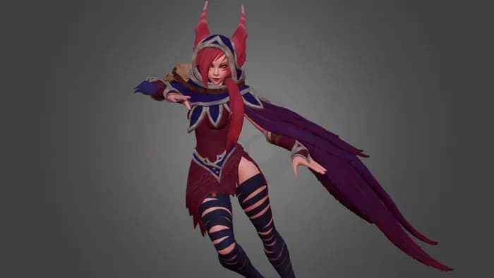 STL - xayah league of legends fanart stl render 1