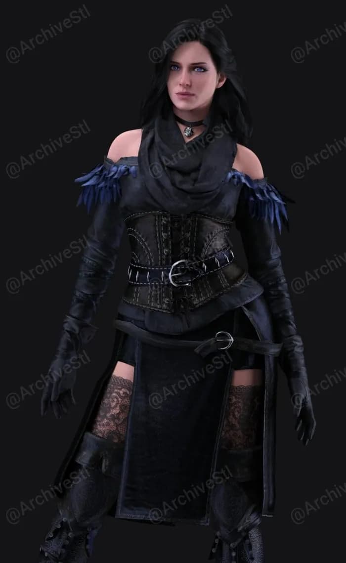 STL - Yennefer de Vengerberg para Genesis 8 render 2