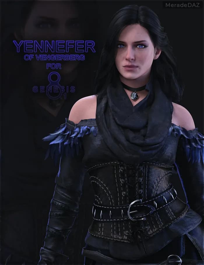 STL - Yennefer de Vengerberg para Genesis 8 render 5