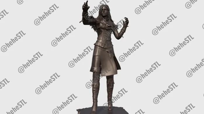 STL - yennefer of vengerberg the witcher stl render 1