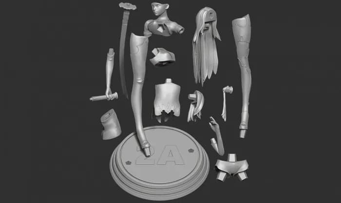 STL - yorha a2 render 3