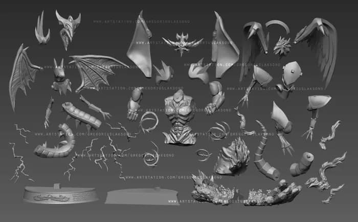 STL - yu gi oh diorama render 2