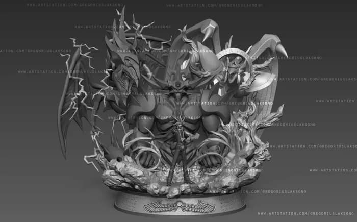 STL - yu gi oh diorama render 3