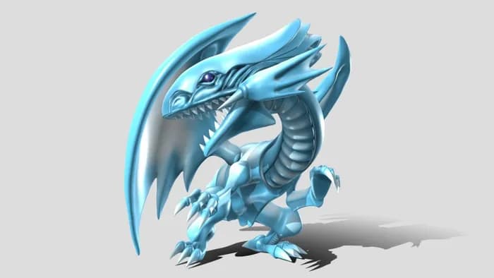 STL - yugioh blue eyes white dragon chibi render 1