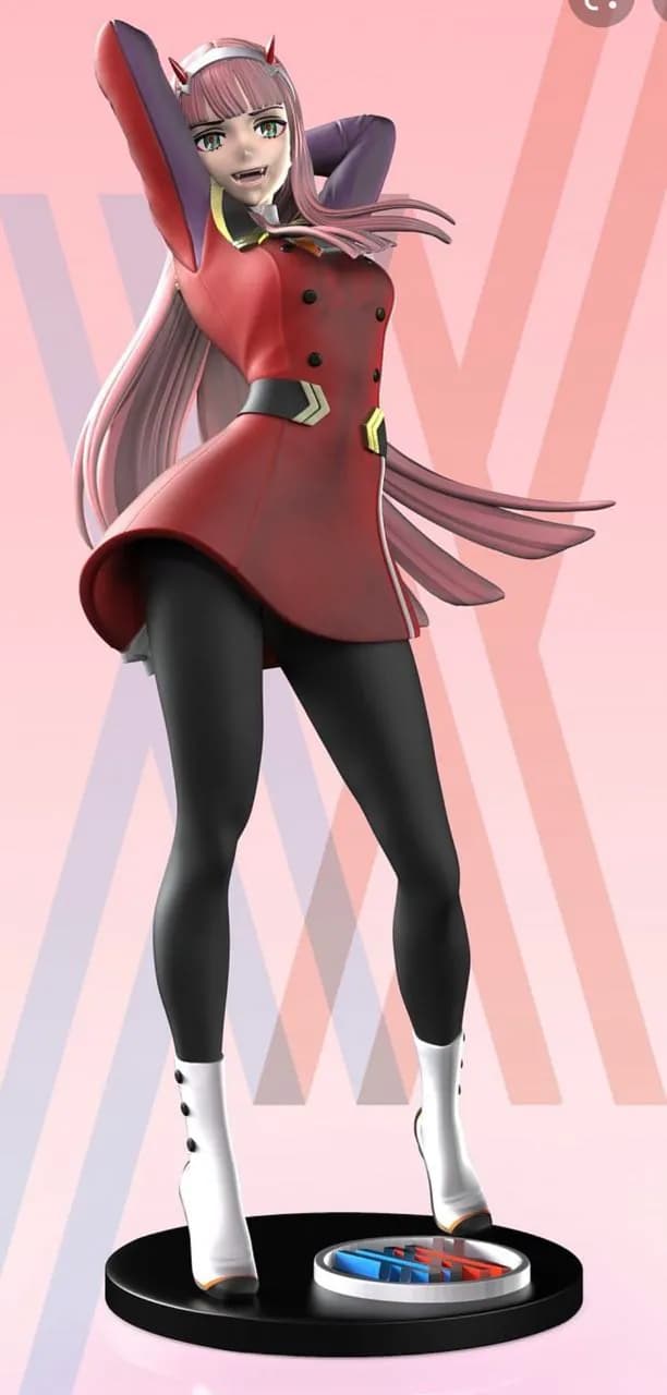 STL - Zero Two Darling in the FranXX figura render 1