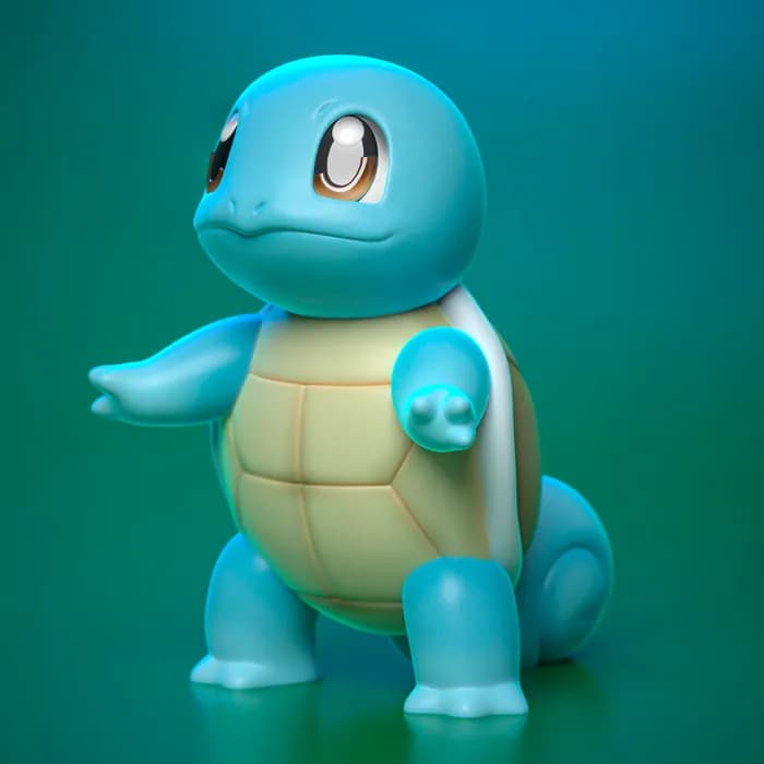 STL - ydeval #007 squirtle render 2