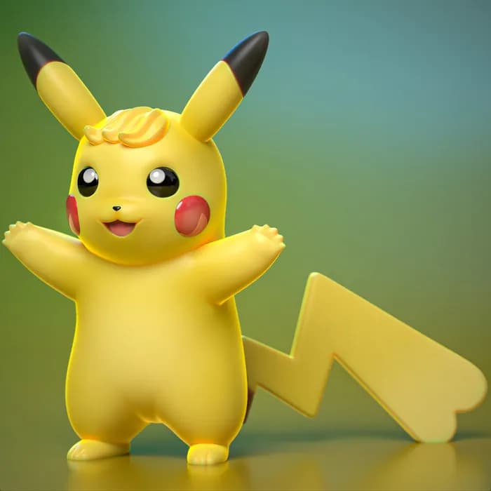 STL - ydeval #025 pikachu render 4