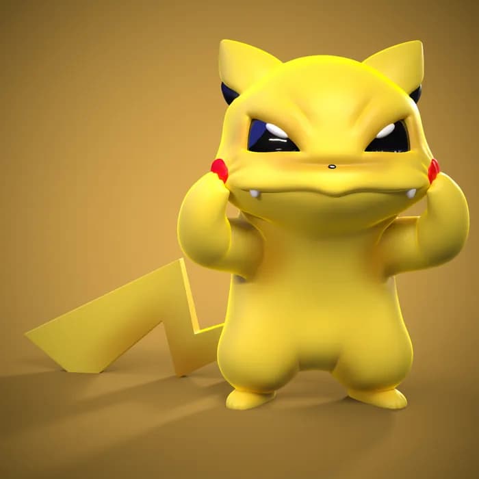 STL - ydeval #025 pikachu render 5
