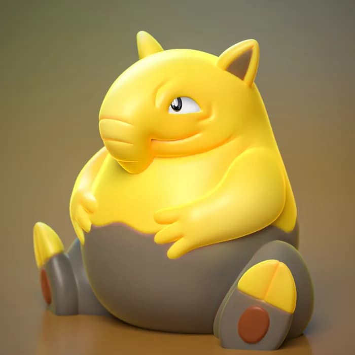 STL - ydeval #096 drowzee render 2