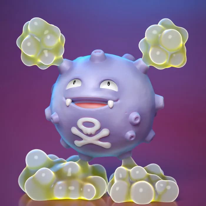 STL - ydeval #109 koffing render 1