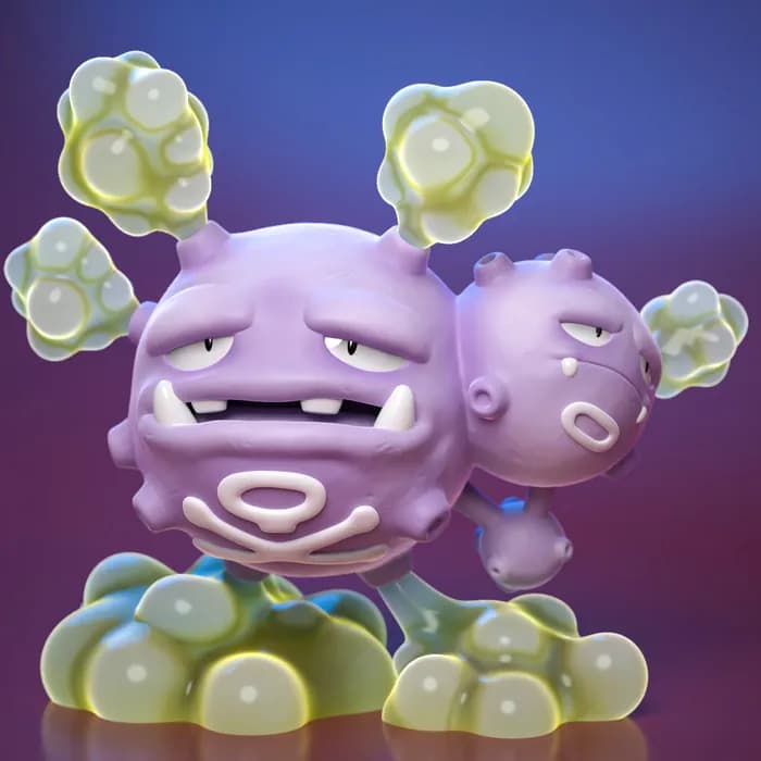 STL - ydeval #110 weezing render 1